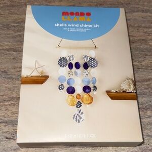 Mondo Llama Shells Wind Chime Kit - Blue, White, Gold